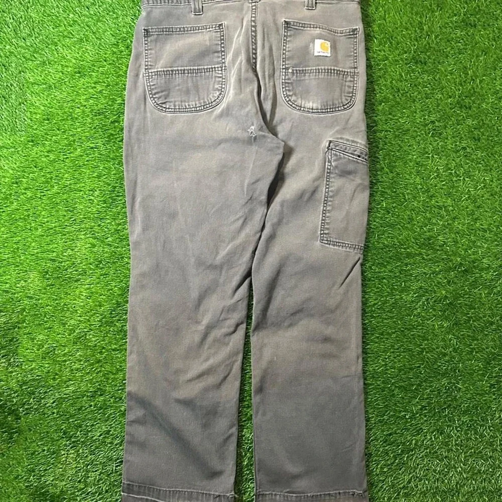 Carhartt Relaxed Fit Distressed Work Pants Faded Gray
